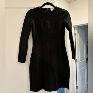 J Crew Factory Long Sleeve Black Dress